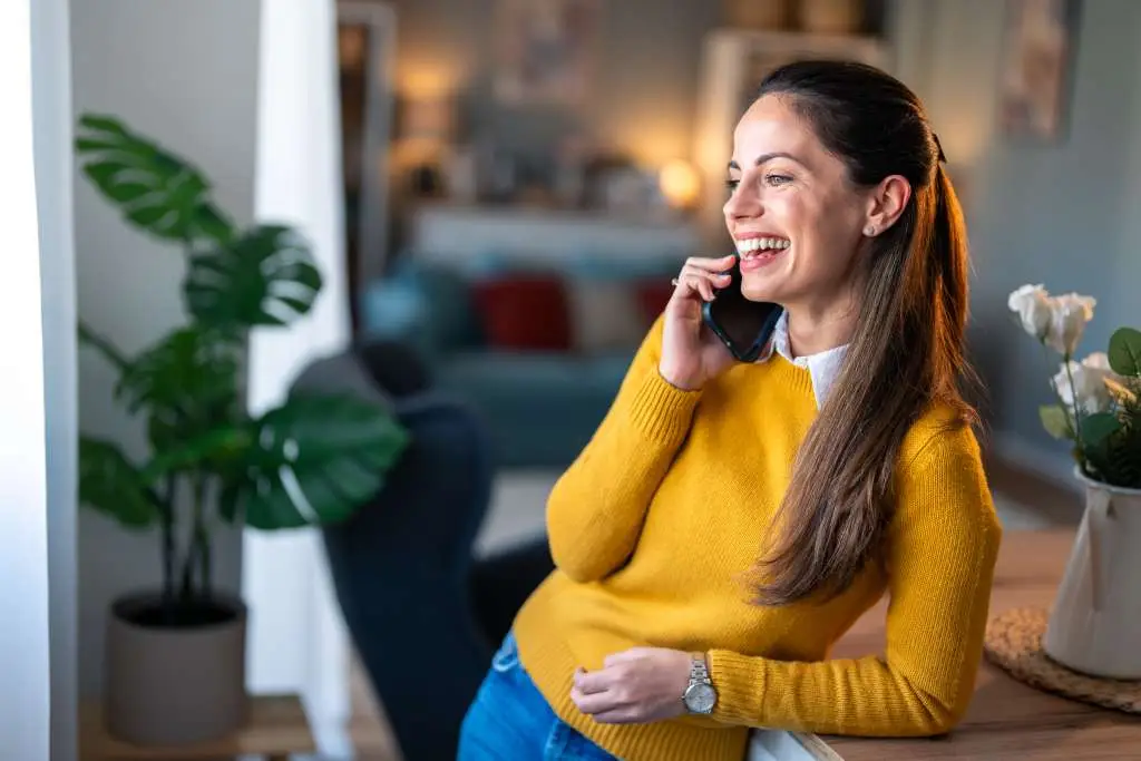 woman talking on a smartphone